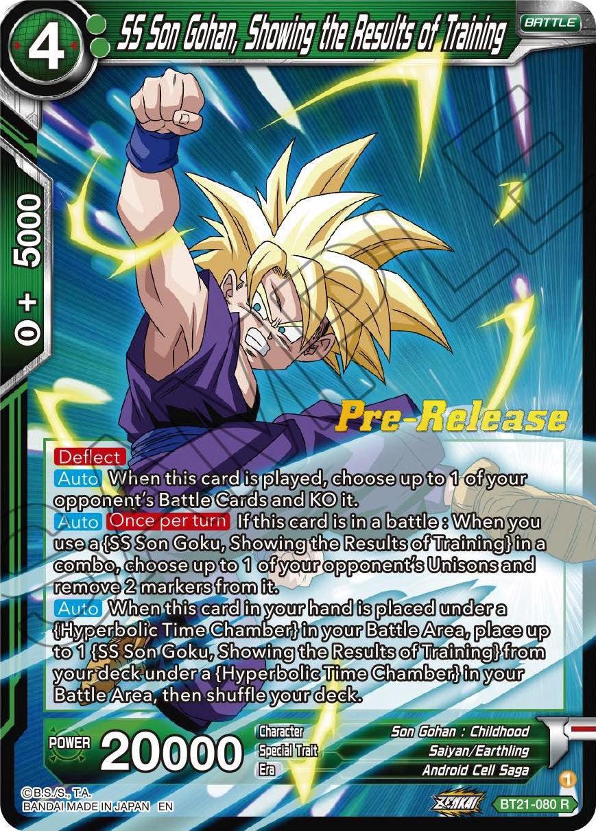 SS Son Gohan, Showing the Results of Training (BT21-080) [Wild Resurgence Pre-Release Cards] - POKÉ JEUX