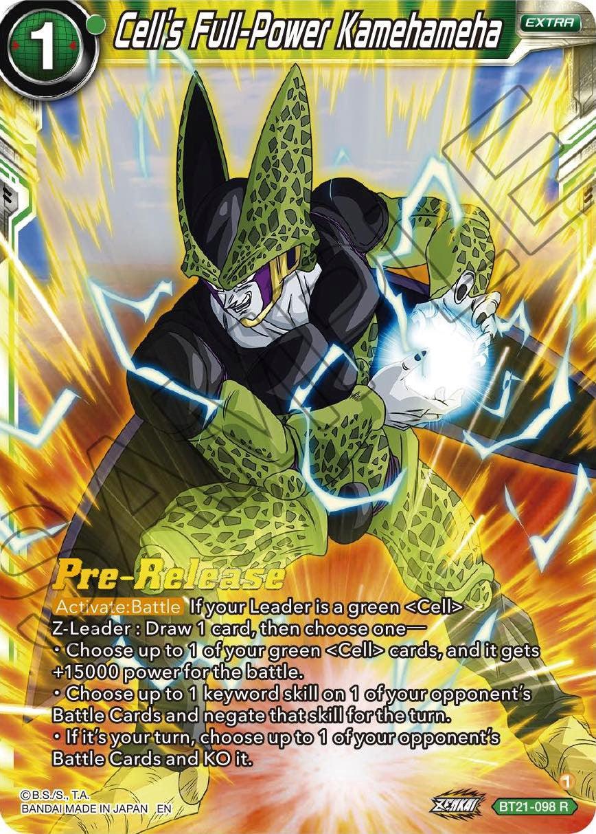 Cell's Full-Power Kamehameha (BT21-098) [Wild Resurgence Pre-Release Cards] - POKÉ JEUX