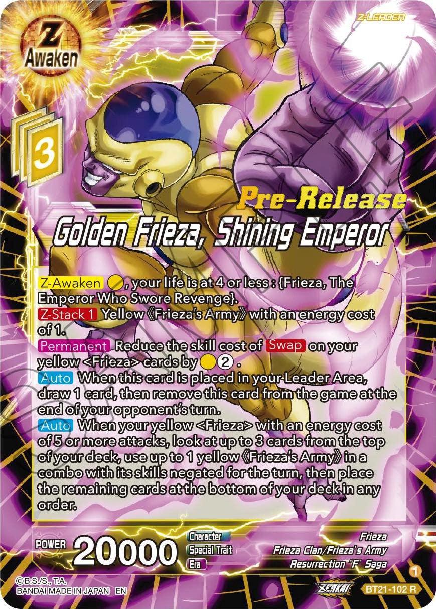 Golden Frieza, Shining Emperor (BT21-102) [Wild Resurgence Pre-Release Cards] - POKÉ JEUX