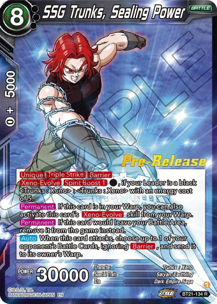 SSG Trunks, Sealing Power (BT21-134) [Wild Resurgence Pre-Release Cards] - POKÉ JEUX