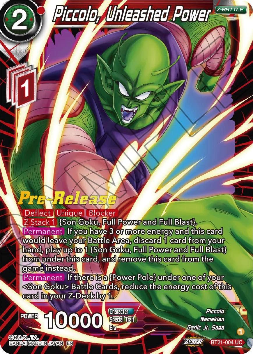 Piccolo, Unleashed Power (BT21-004) [Wild Resurgence Pre-Release Cards] - POKÉ JEUX