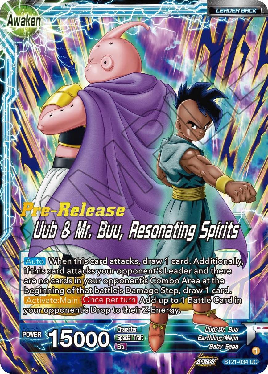 Uub // Uub & Mr. Buu, Resonating Spirits (BT21-034) [Wild Resurgence Pre-Release Cards] - POKÉ JEUX