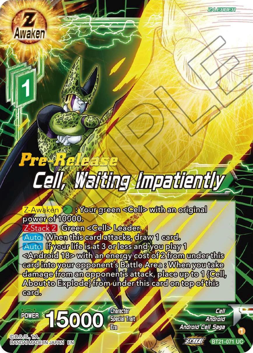 Cell, Waiting Impatiently (BT21-071) [Wild Resurgence Pre-Release Cards] - POKÉ JEUX