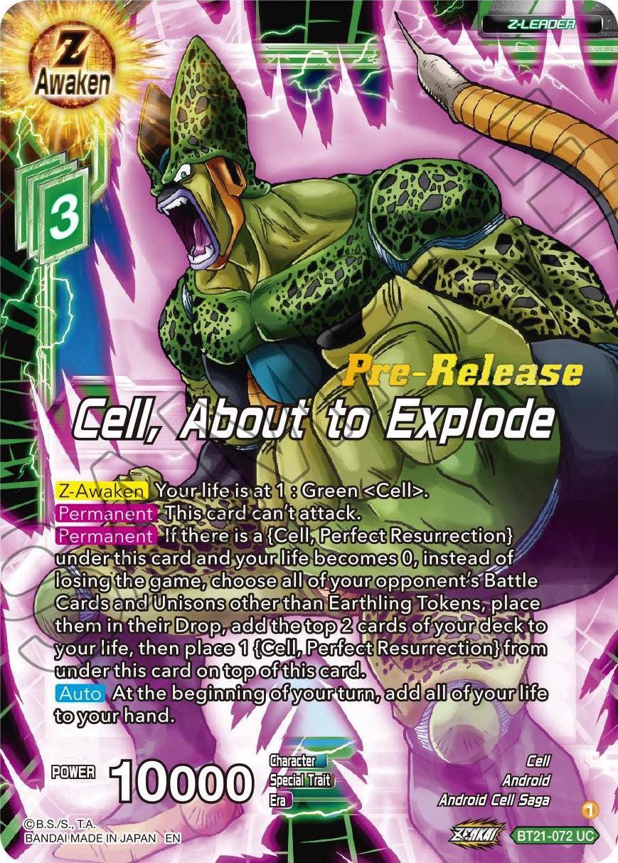 Cell, About to Explode (BT21-072) [Wild Resurgence Pre-Release Cards] - POKÉ JEUX