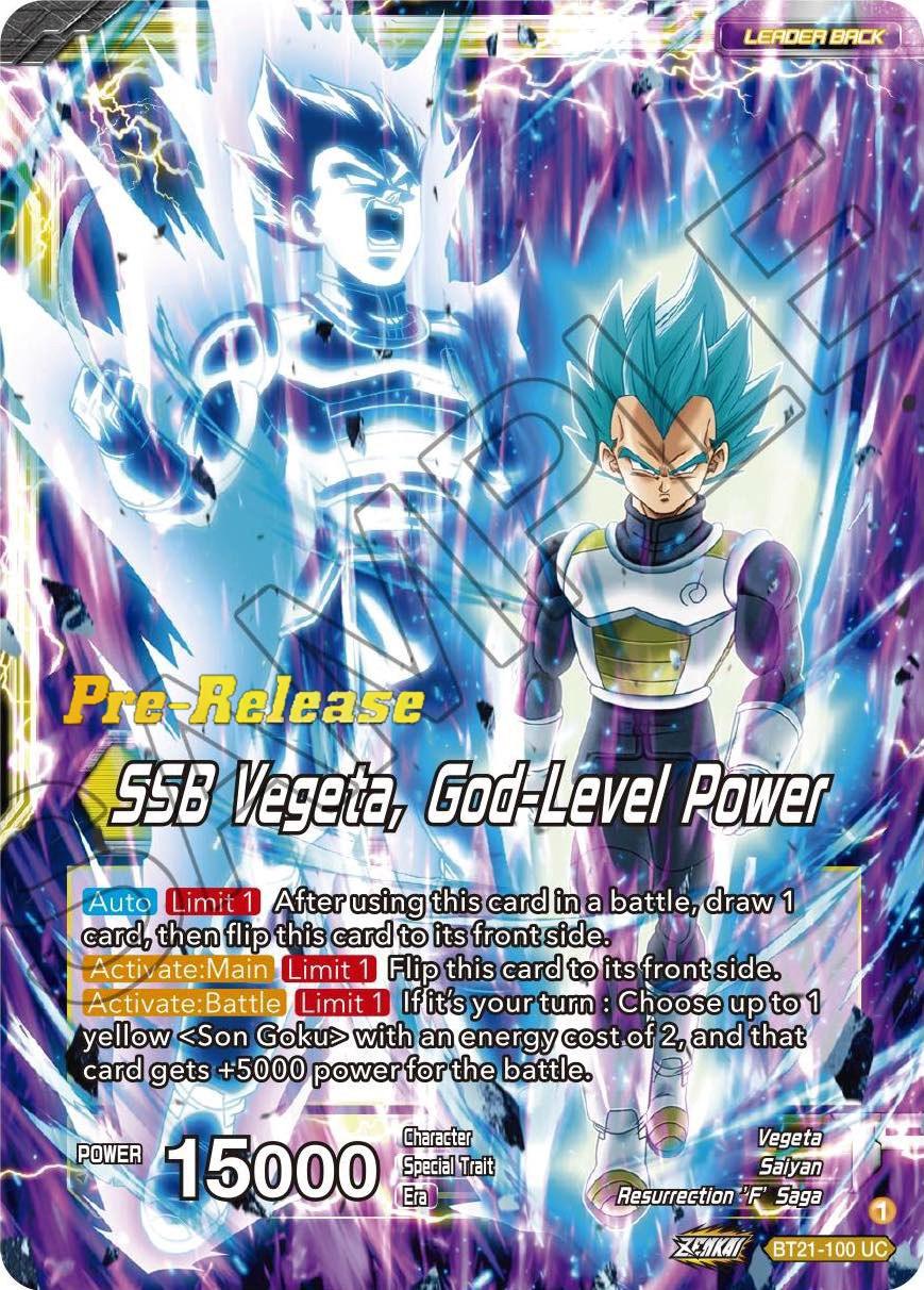 SSB Son Goku // SSB Vegeta, God-Level Power (BT21-100) [Wild Resurgence Pre-Release Cards] - POKÉ JEUX