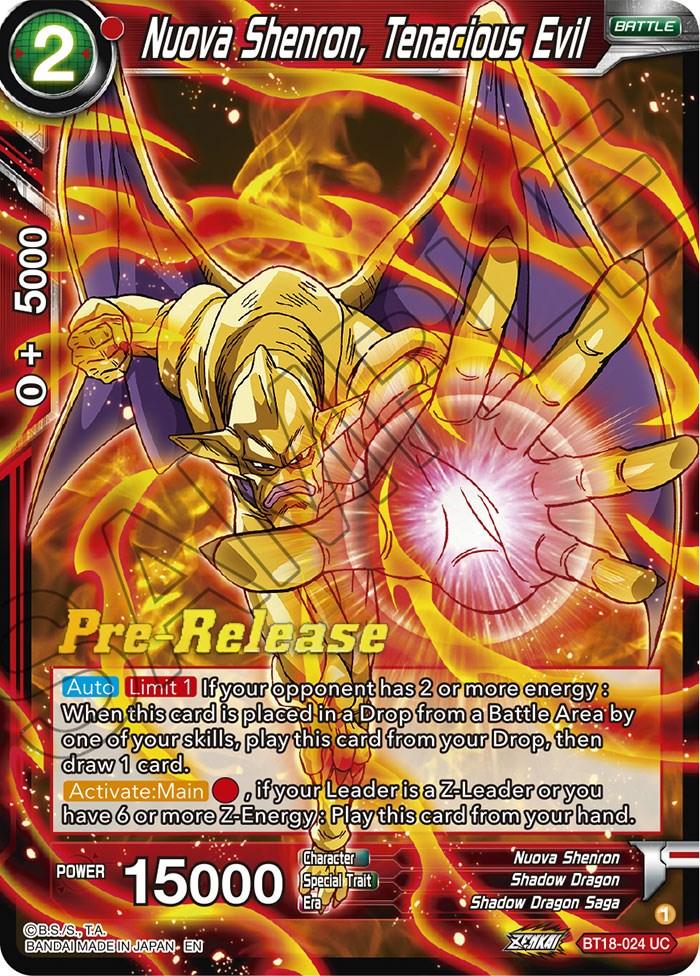 Nuova Shenron, Tenacious Evil (BT18-024) [Dawn of the Z-Legends Prerelease Promos] - POKÉ JEUX