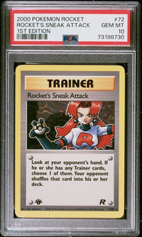 ROCKET'S SNEAK ATTACK #72 1st Edition PSA 10 Cert #73198730