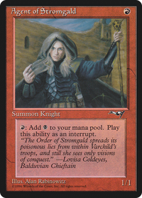 Agent of Stromgald (Holding Staff) [Alliances]