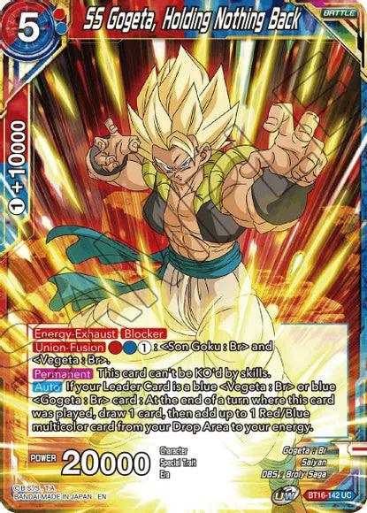 SS Gogeta, Holding Nothing Back (BT16-142) [Realm of the Gods] - POKÉ JEUX