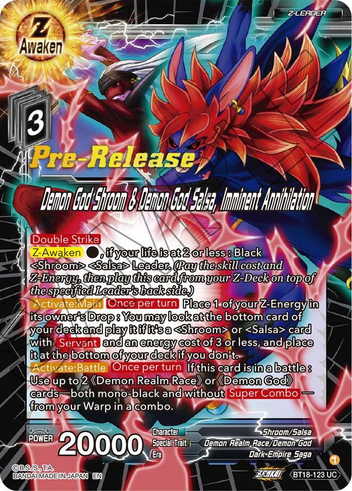 Demon God Shroom & Demon God Salsa, Imminent Annihilation (BT18-123) [Dawn of the Z-Legends Prerelease Promos] - POKÉ JEUX