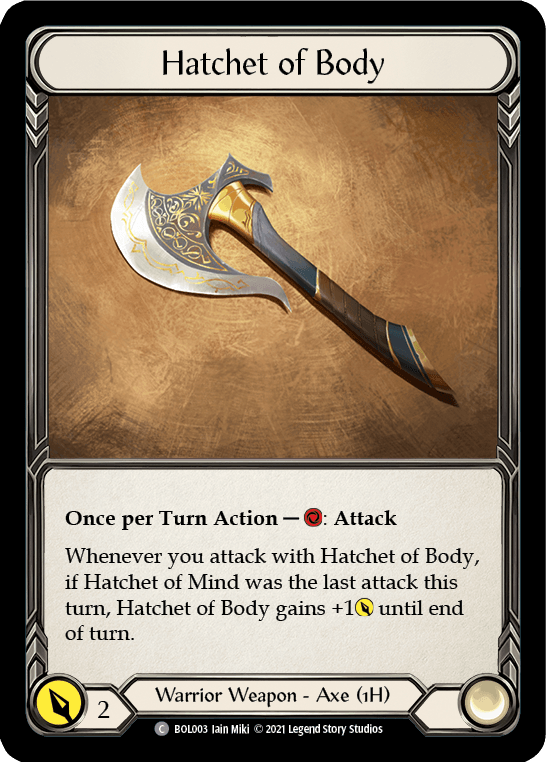 Hatchet of Body [BOL003] (Monarch Boltyn Blitz Deck) - POKÉ JEUX