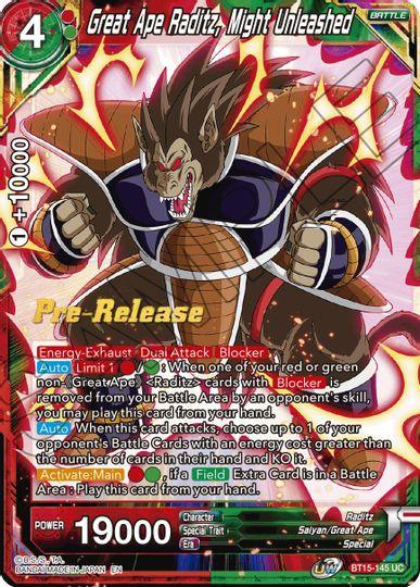 Great Ape Raditz, Might Unleashed (BT15-145) [Saiyan Showdown Prerelease Promos] - POKÉ JEUX