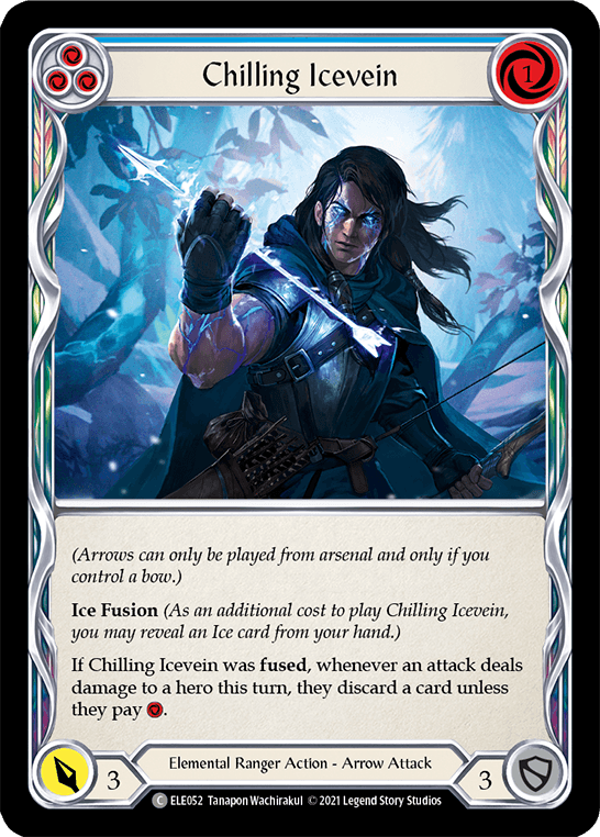 Chilling Icevein (Blue) [ELE052] (Tales of Aria) 1st Edition Rainbow Foil - POKÉ JEUX