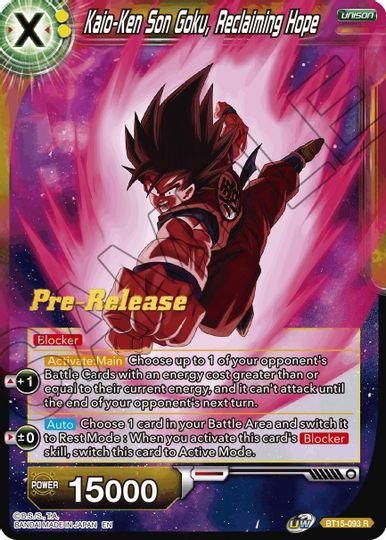 Kaio-Ken Son Goku, Reclaiming Hope (BT15-093) [Saiyan Showdown Prerelease Promos] - POKÉ JEUX