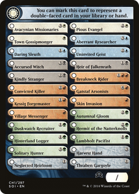 Shadows Over Innistrad Checklist 1 [Shadows over Innistrad Tokens]