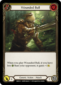 Wounded Bull (Yellow) [RNR021-C] (Rhinar Hero Deck) 1st Edition Normal - POKÉ JEUX