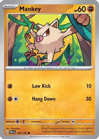 Mankey (Cosmos Holo) (106/193) - Miscellaneous Cards & Products Holofoil
