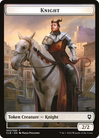 Knight (CLB-002) - Battle for Baldur's Gate Tokens Foil