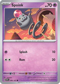Spoink (90) - SV03 Obsidian Flames