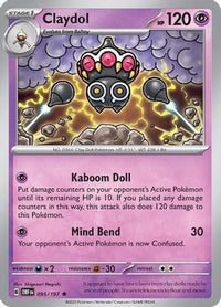 Claydol (95) - SV03 Obsidian Flames Holofoil