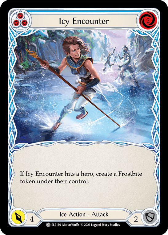 Icy Encounter (Blue) [ELE159] (Tales of Aria) 1st Edition Rainbow Foil - POKÉ JEUX