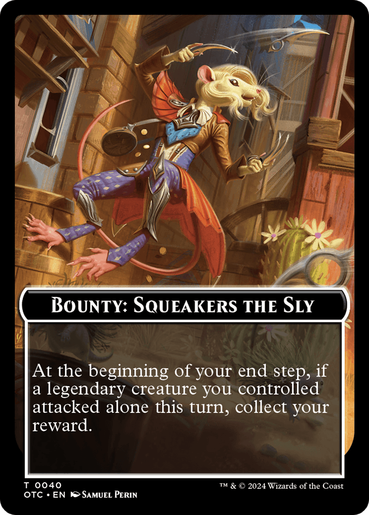 Bounty: Squeakers the Sly // Bounty Rules Double-Sided Token [Outlaws of Thunder Junction Commander Tokens] - POKÉ JEUX