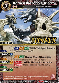 Tricero dragonoïde à cornes (gagnant) (PR-011) [Cartes promotionnelles de la saga Battle Spirits] 
