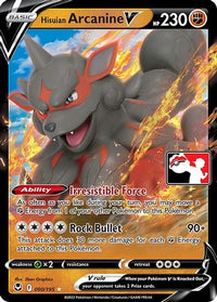 Hisuian Arcanine V (90/195)  - Prize Pack Series Cards Holofoil