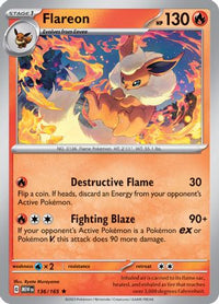 Flareon (136) - SV Scarlet & Violet 151 Holofoil