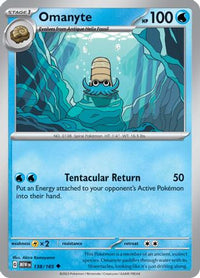 Omanyte (138/165)  - SV Scarlet & Violet 151