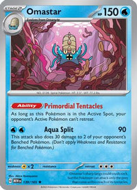 Omastar (139/165) - SV Scarlet & Violet 151 Holofoil