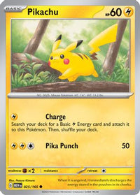 Pikachu (25/165) - SV Scarlet & Violet 151