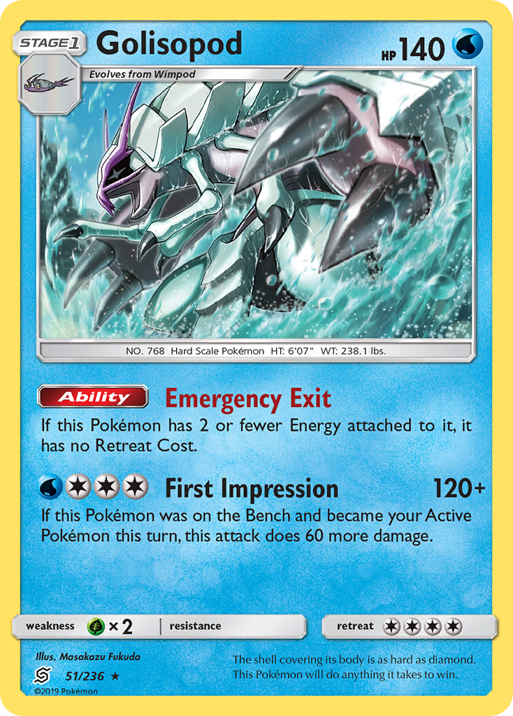 Golisopod (Cosmos Holo) (51/236) - Blister Exclusives Holofoil
