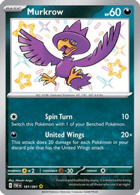 Murkrow (181/091) - SV Paldean Fates Holofoil