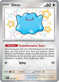 Ditto (201/091) - SV Paldean Fates Holofoil