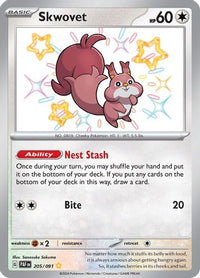 Skwovet (205/091) - SV Paldean Fates Holofoil