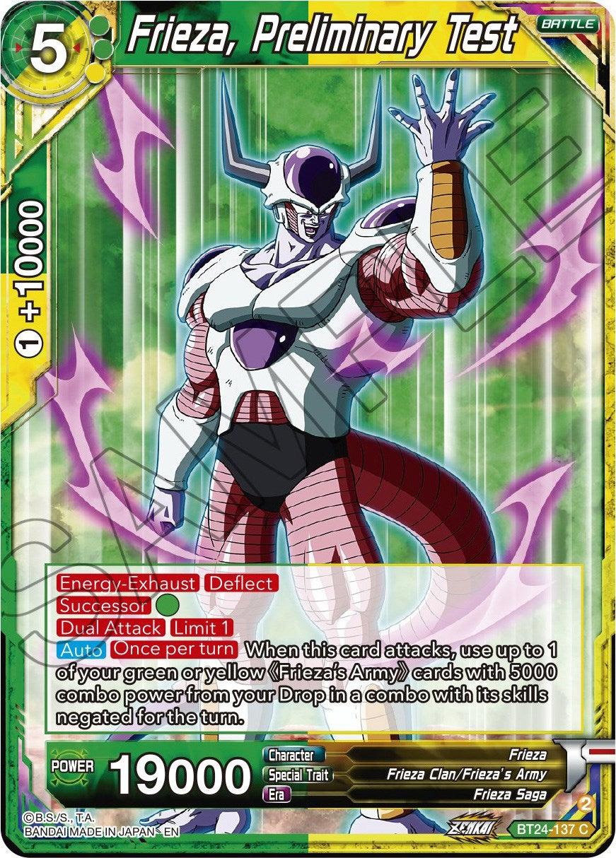 Frieza, Preliminary Test (BT24-137) [Beyond Generations] - POKÉ JEUX