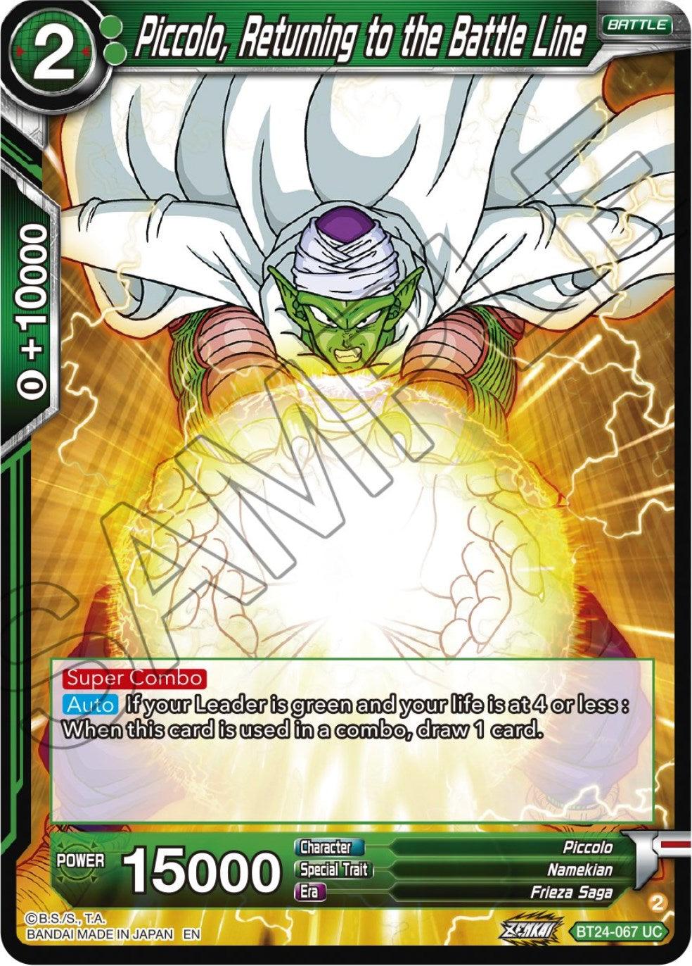 Piccolo, Returning to the Battle Line (BT24-067) [Beyond Generations] - POKÉ JEUX