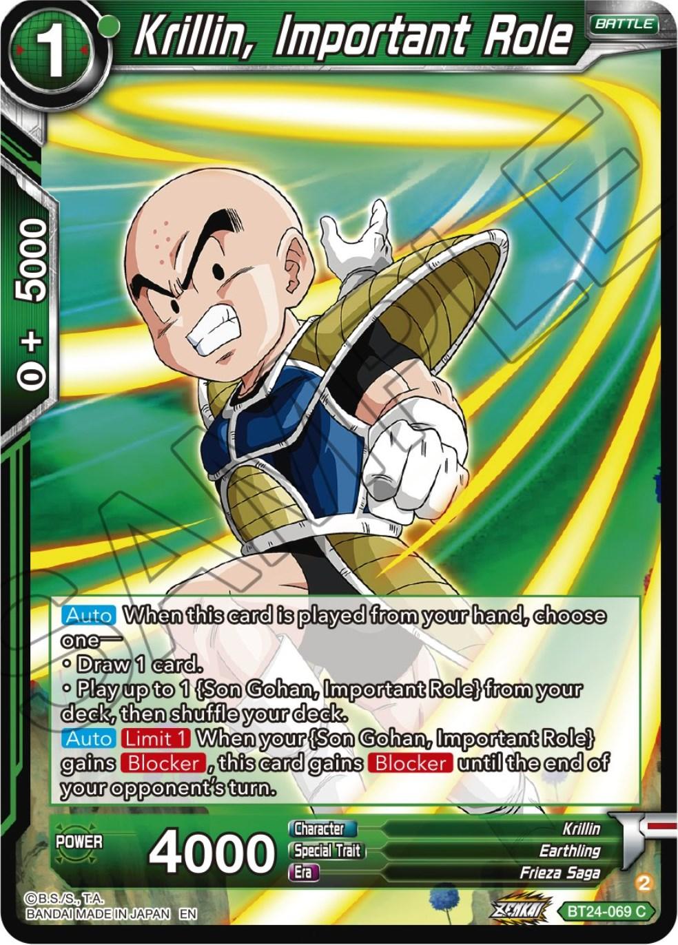 Krillin, Important Role (BT24-069) [Beyond Generations] - POKÉ JEUX