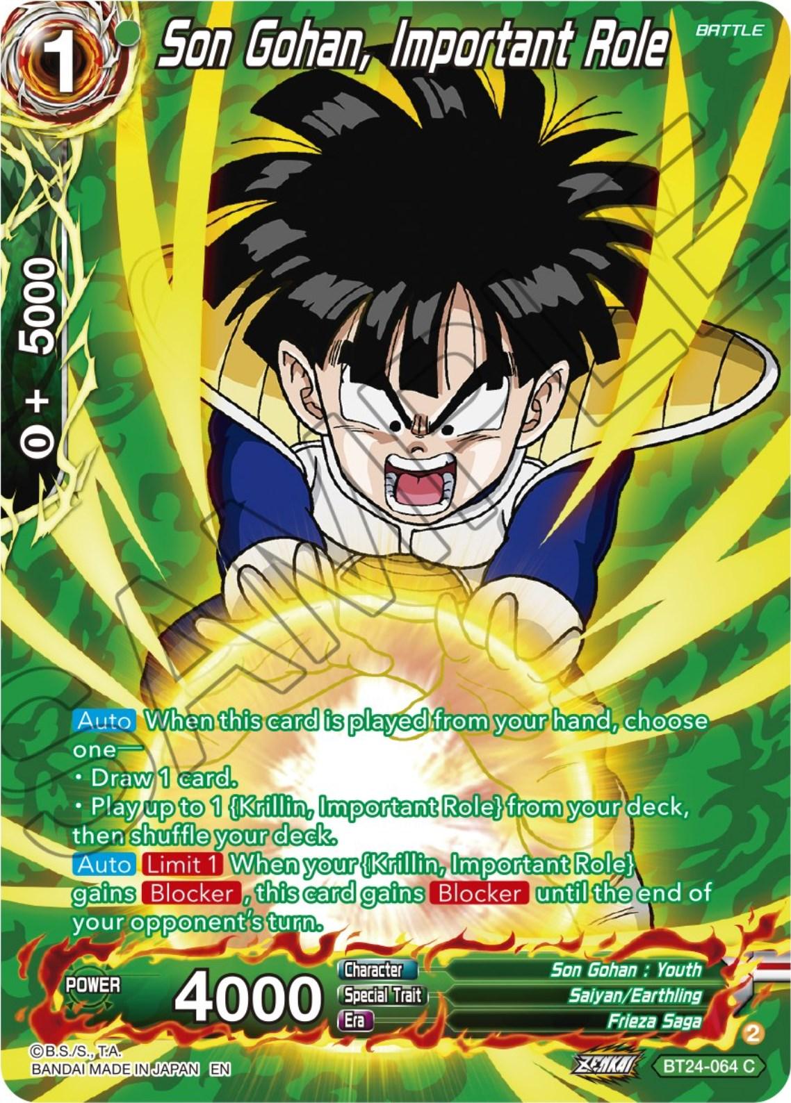 Son Gohan, Important Role (Collector Booster) (BT24-064) [Beyond Generations] - POKÉ JEUX