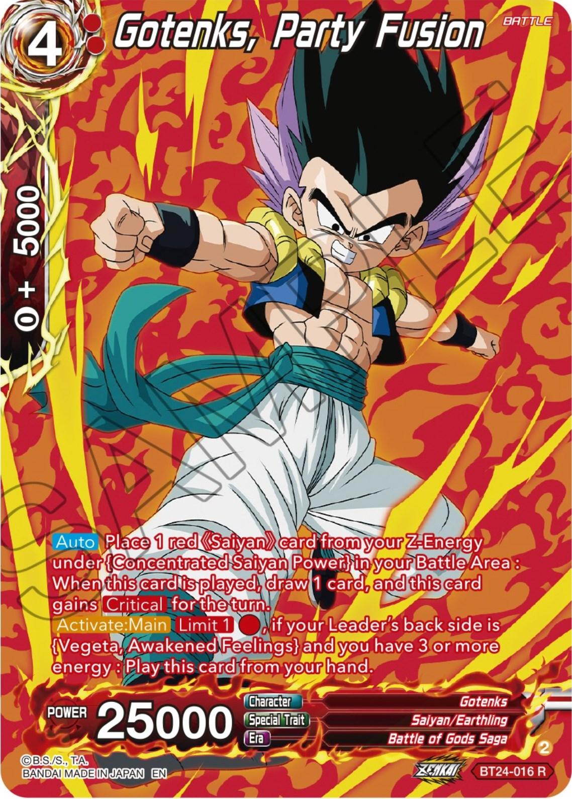 Gotenks, Party Fusion (Collector Booster) (BT24-016) [Beyond Generations] - POKÉ JEUX
