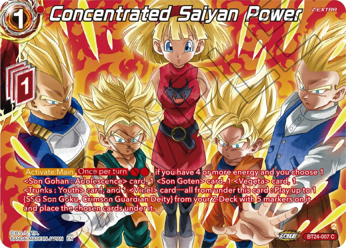 Concentrated Saiyan Power (Collector Booster) (BT24-007) [Beyond Generations] - POKÉ JEUX