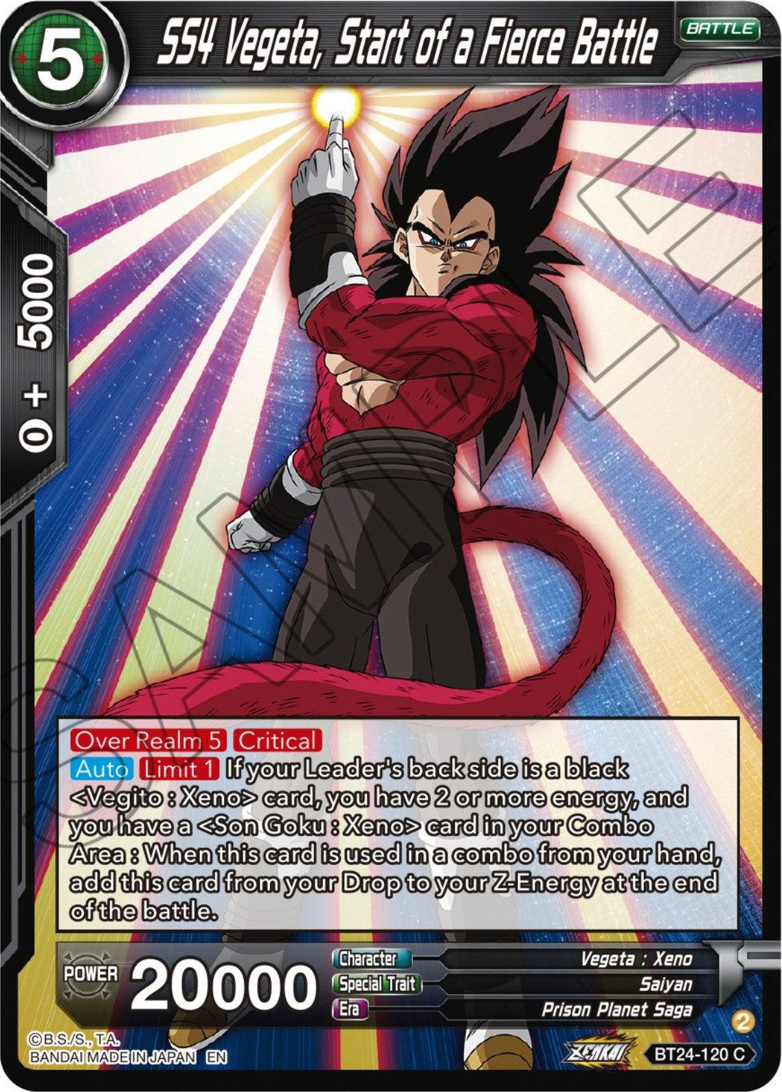 SS4 Vegeta, Start of a Fierce Battle (BT24-120) [Beyond Generations] - POKÉ JEUX