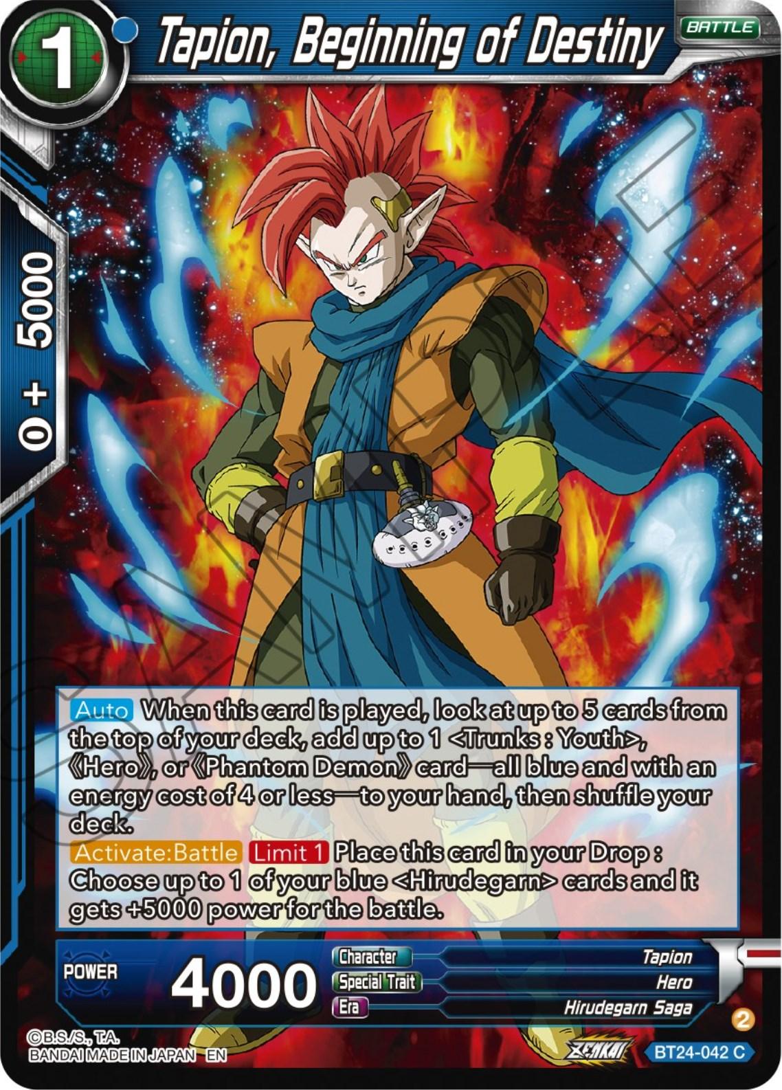 Tapion, Beginning of Destiny (BT24-042) [Beyond Generations] - POKÉ JEUX