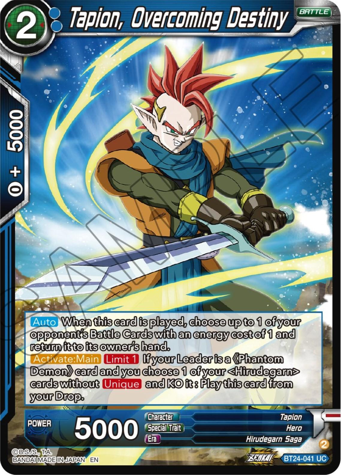 Tapion, Overcoming Destiny (BT24-041) [Beyond Generations] - POKÉ JEUX