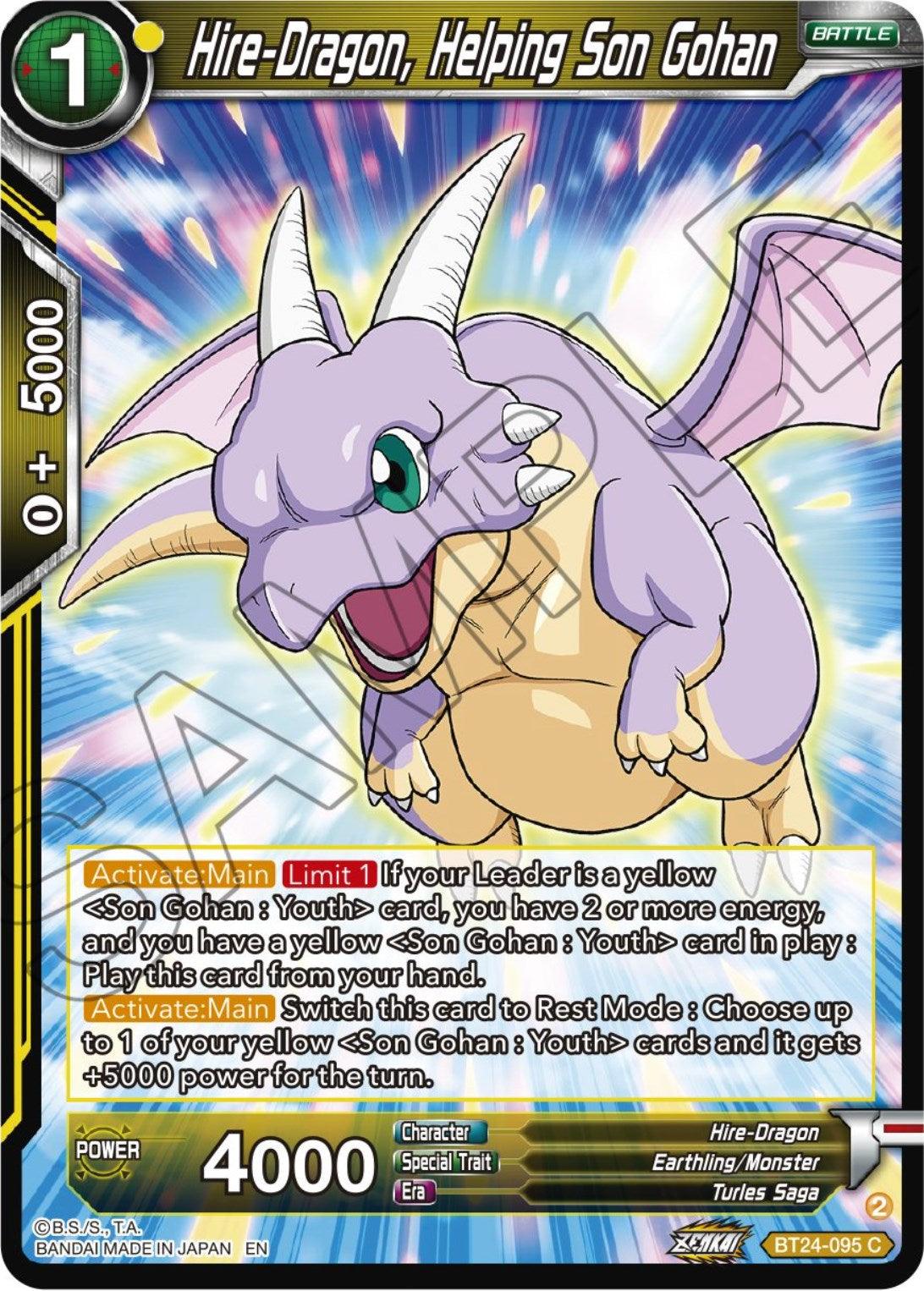 Hire-Dragon, Helping Son Gohan (BT24-095) [Beyond Generations] - POKÉ JEUX