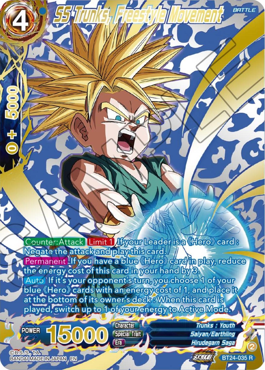 SS Trunks, Freestyle Movement (Collector Booster) (BT24-035) [Beyond Generations] - POKÉ JEUX