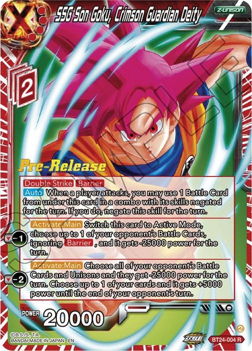 SSG Son Goku, Crimson Guardian Deity (BT24-004) [Beyond Generations Prerelease Promos] - POKÉ JEUX