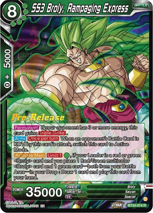 SS3 Broly, Rampaging Express (BT24-074) [Beyond Generations Prerelease Promos] - POKÉ JEUX