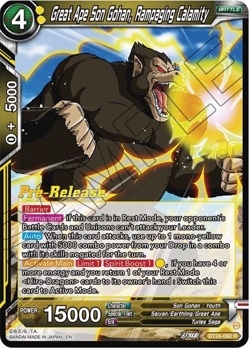 Great Ape Son Gohan, Rampaging Calamity (BT24-090) [Beyond Generations Prerelease Promos] - POKÉ JEUX